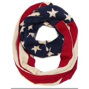 American Flag Infinity Scarf Knit USA
